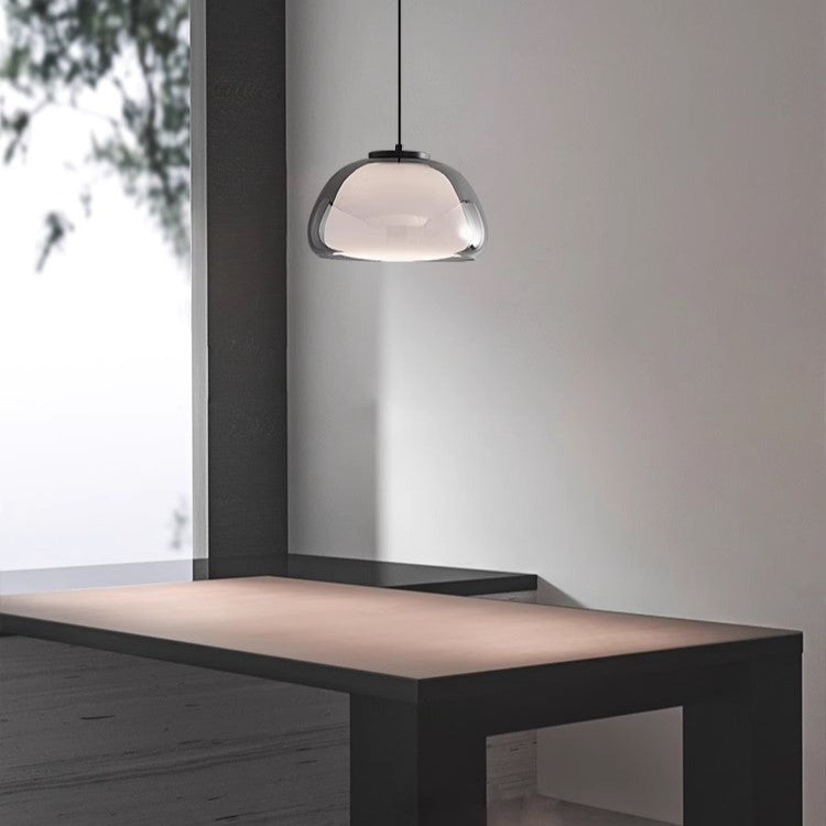 PLH ITL Cotton Candy Sapphire Glass Tri Tone Pendant Light