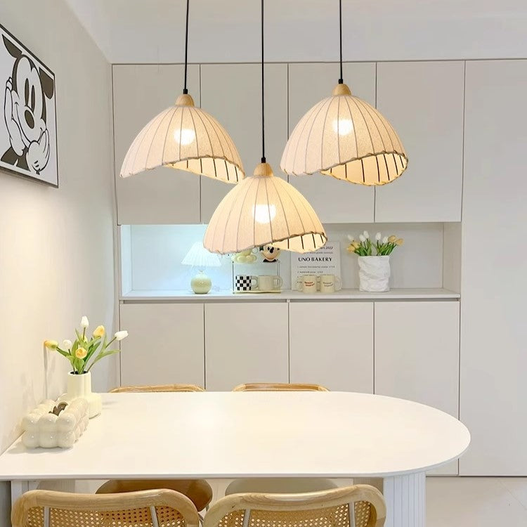 PLH Japanese Retro Rattan Wabi-Sabi Style Pendant Light with E27 Tri Tone Bulb