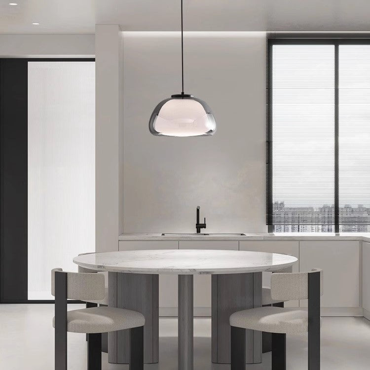 PLH ITL Cotton Candy Sapphire Glass Tri Tone Pendant Light