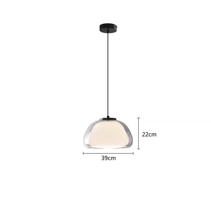 PLH ITL Cotton Candy Sapphire Glass Tri Tone Pendant Light