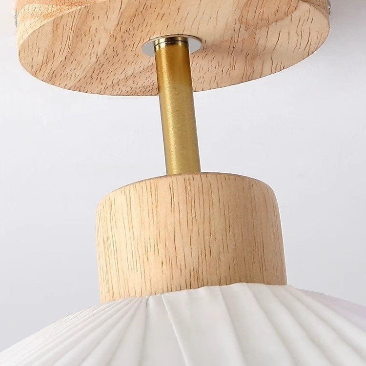PLH NORDIC Creamy Petal Cloth Corridor Ceiling Light with E27 Tri Tone Light Bulb