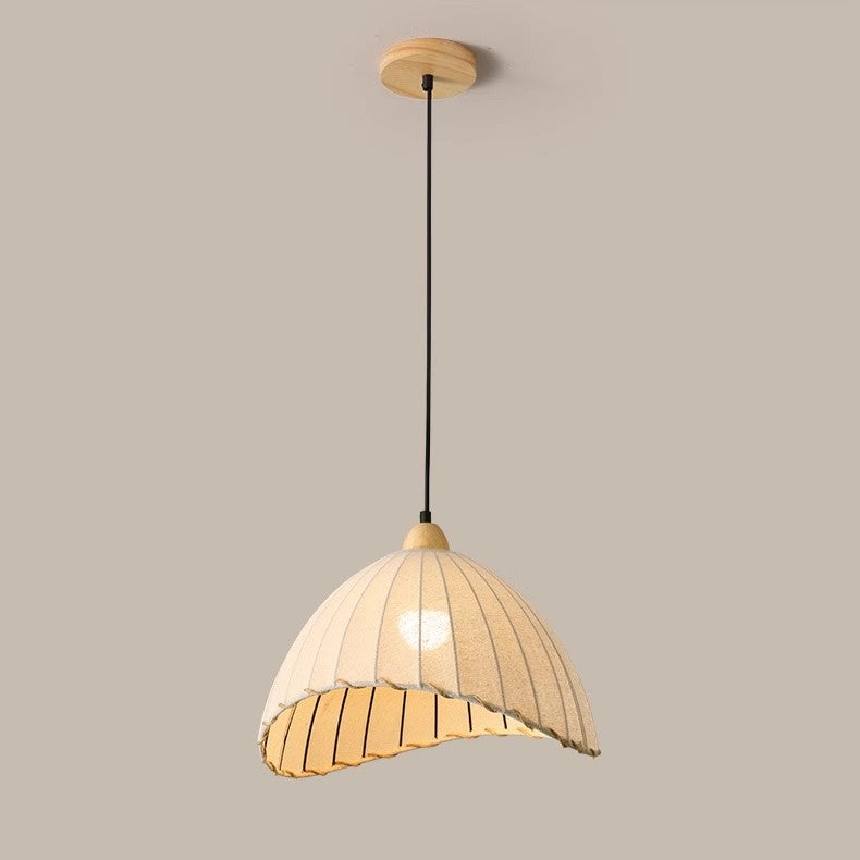 PLH Japanese Retro Rattan Wabi-Sabi Style Pendant Light with E27 Tri Tone Bulb