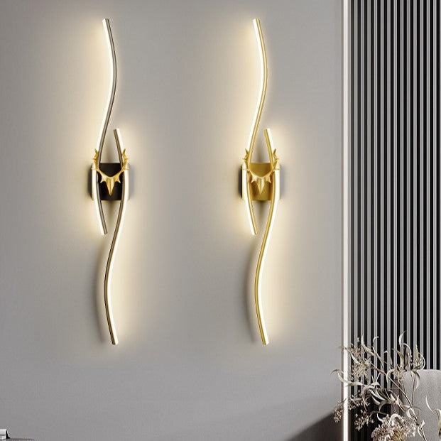 PLH LUX Creative Curve Seawave TV Feature Wall Lamp