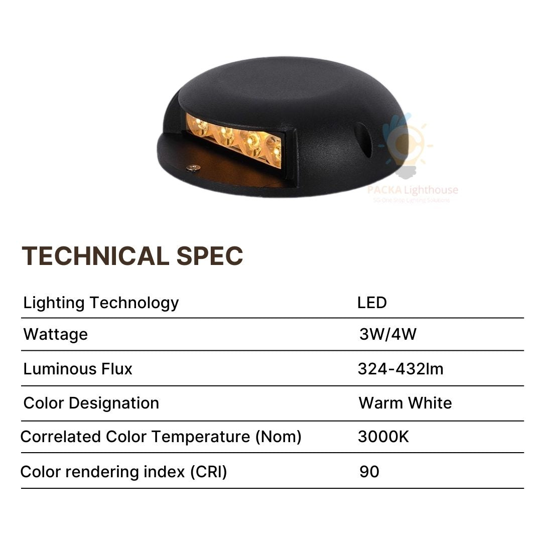 PLH LED Outdoor Garden Walkway Waterproof IP65 Drill-Free Surface Pathway Light