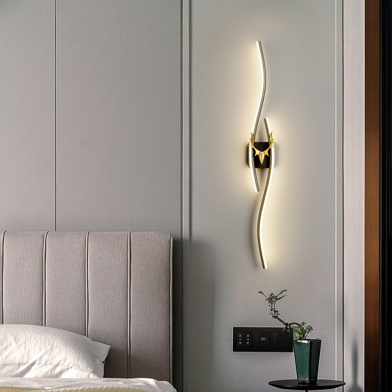 PLH LUX Creative Curve Seawave TV Feature Wall Lamp