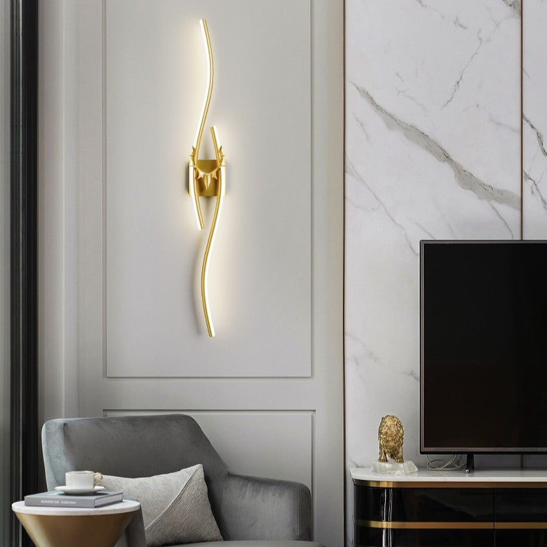 PLH LUX Creative Curve Seawave TV Feature Wall Lamp