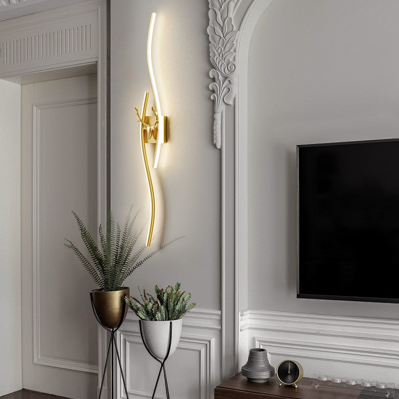 PLH LUX Creative Curve Seawave TV Feature Wall Lamp