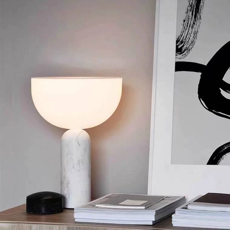 PLH DMK KIZU Marble Tabletop Desk Lamp with UK Plug