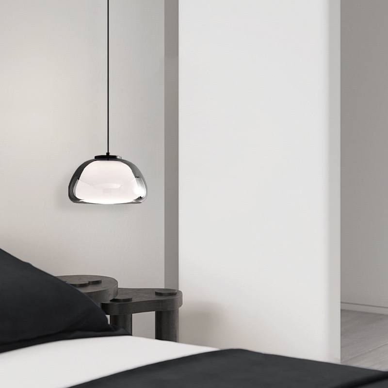 PLH ITL Cotton Candy Sapphire Glass Tri Tone Pendant Light
