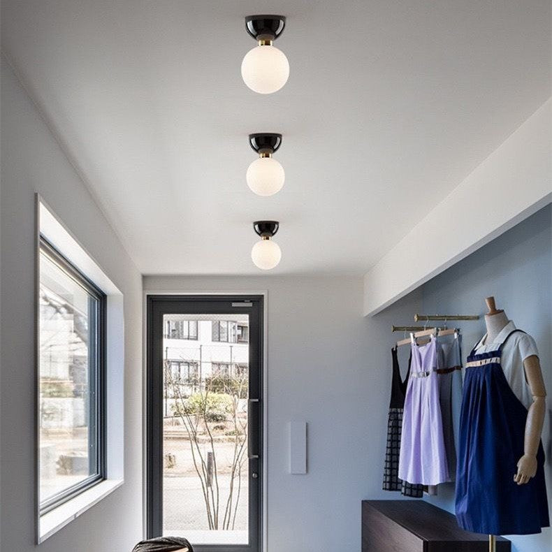 PLH MDRN Surface Mount Glass Corridor Light with G9 Bulb