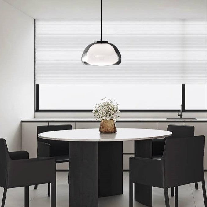 PLH ITL Cotton Candy Sapphire Glass Tri Tone Pendant Light