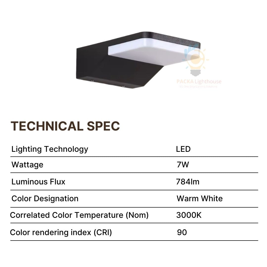 PLH Outdoor Balcony BBQ Pit Waterproof IP65 Wall Mount Light 7W