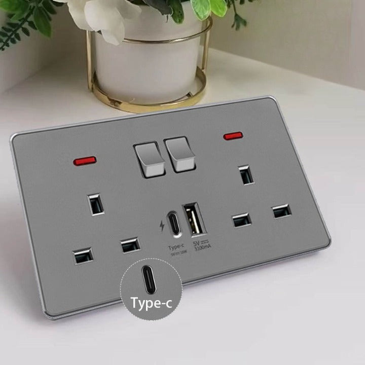 PLH Universal Multi-Purpose Power Socket Grey