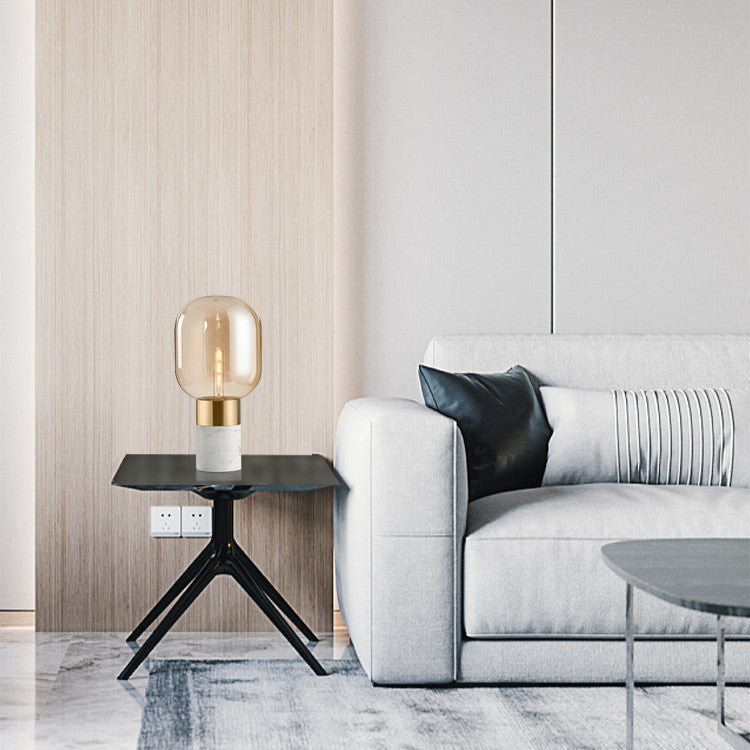 PLH HERA Crystal Glass Marble Table Lamp