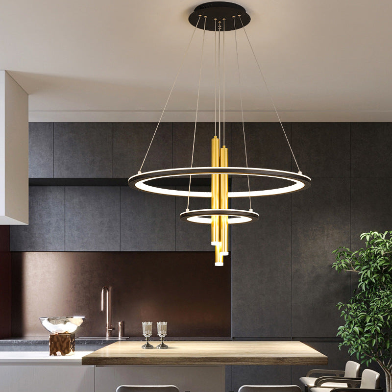 PLH NORDIC Chandelier Candle Halo Pendant Light