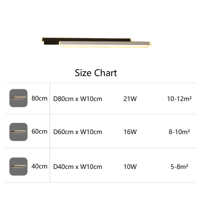 PLH LUX Horizontal Long Line LED Surface Mount Ceiling Light