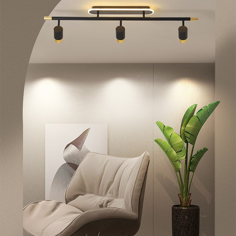 PLH Surface Ceiling Mount 2/3 Heads Aluminium Alloy Rotatable Spotlight Tri Tone with Remote Control