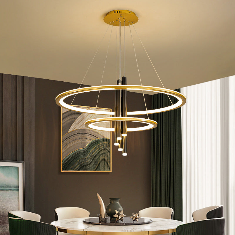 PLH NORDIC Chandelier Candle Halo Pendant Light