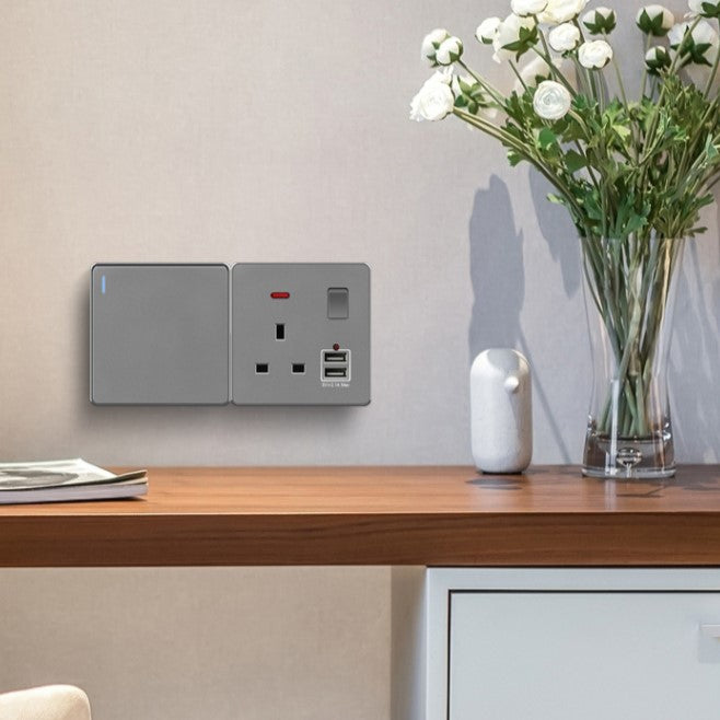 PLH Universal Multi-Purpose Power Socket Grey