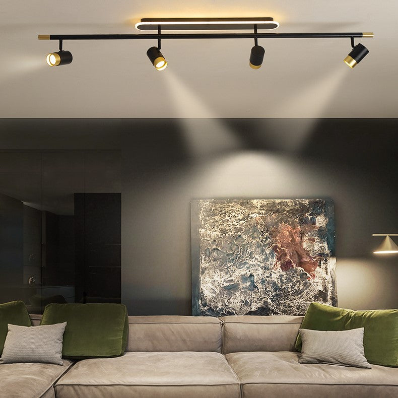PLH Surface Ceiling Mount 2/3 Heads Aluminium Alloy Rotatable Spotlight Tri Tone with Remote Control