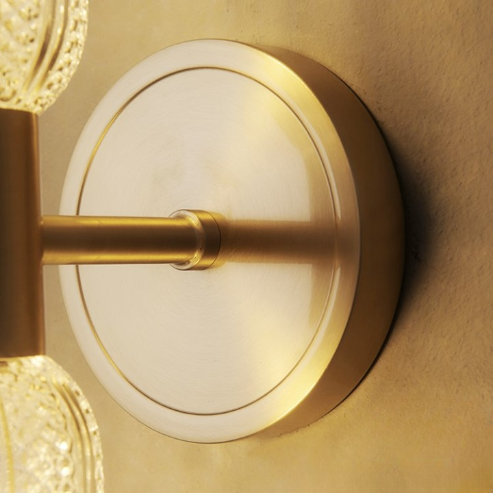 PLH LUX Bali Glass and Copper Wall Light with G9 Bulb
