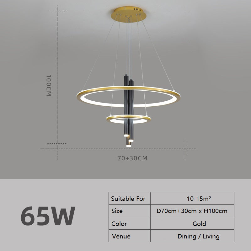 PLH NORDIC Chandelier Candle Halo Pendant Light