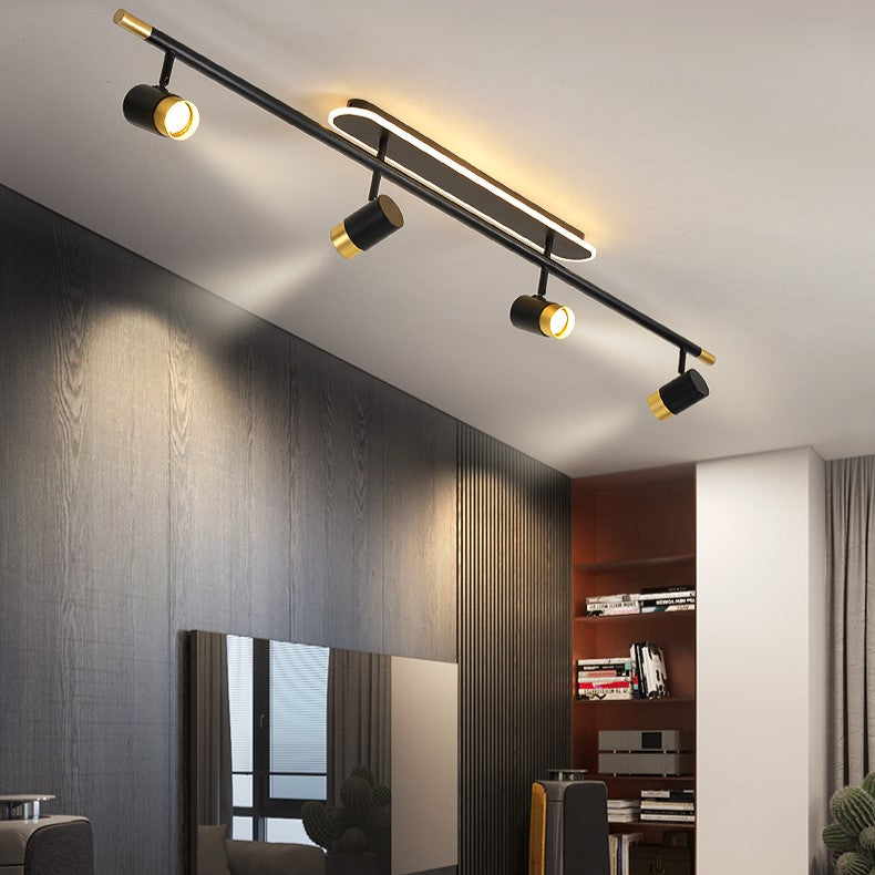 PLH Surface Ceiling Mount 2/3 Heads Aluminium Alloy Rotatable Spotlight Tri Tone with Remote Control
