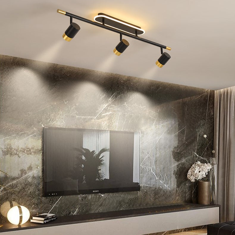 PLH Surface Ceiling Mount 2/3 Heads Aluminium Alloy Rotatable Spotlight Tri Tone with Remote Control