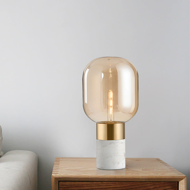 PLH HERA Crystal Glass Marble Table Lamp