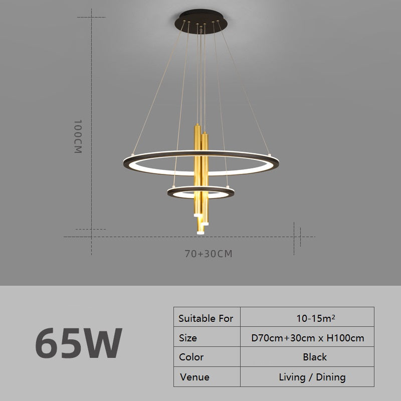 PLH NORDIC Chandelier Candle Halo Pendant Light