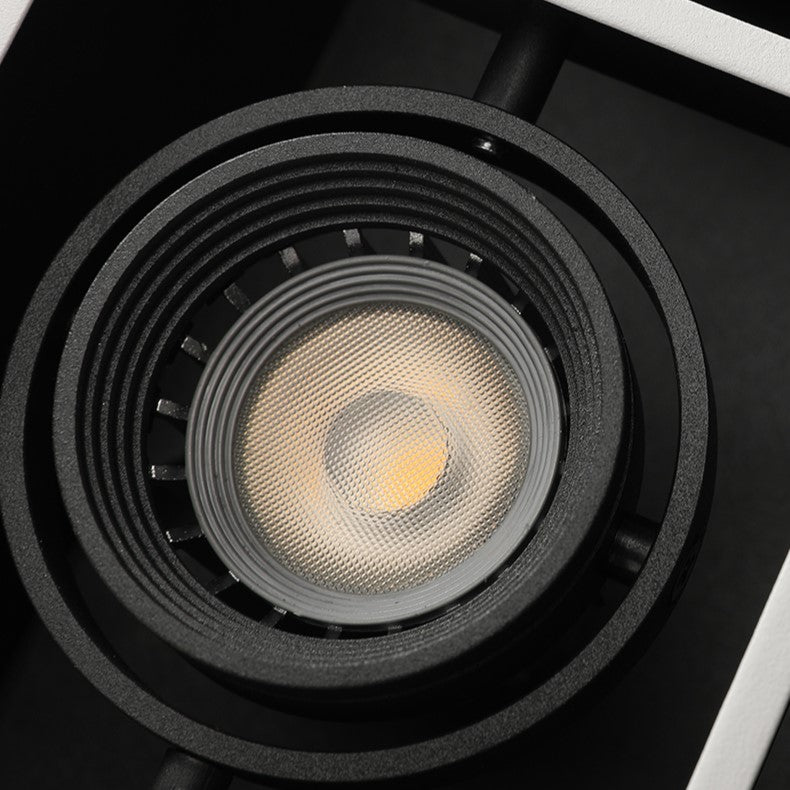 PLH Square 4 Head Trunk Surface Mount Ceiling Spotlight with Aperture and Angle Adjustment