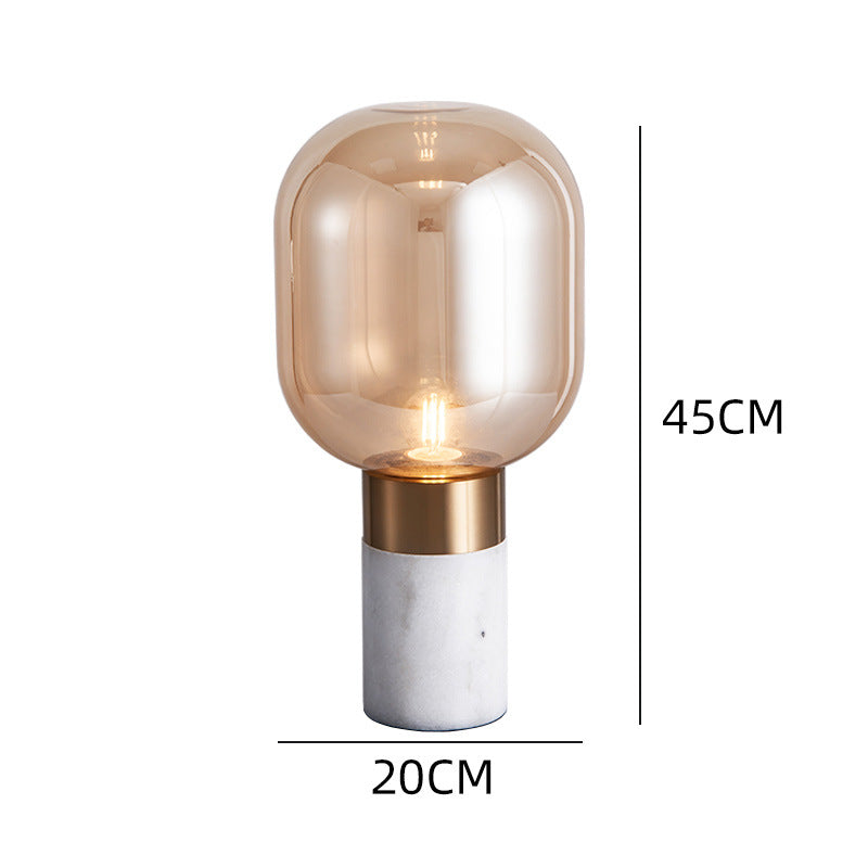PLH HERA Crystal Glass Marble Table Lamp