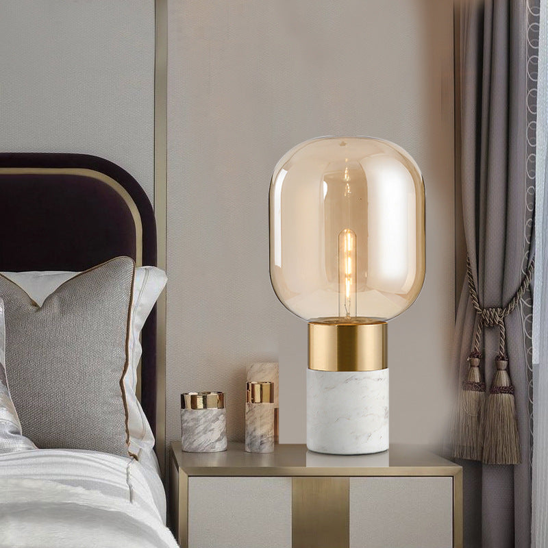 PLH HERA Crystal Glass Marble Table Lamp