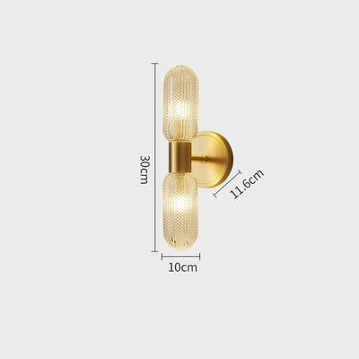 PLH LUX Bali Glass and Copper Wall Light with G9 Bulb