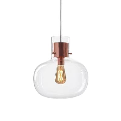 PLH BLLN Nordic Crystal Glass Pendant Light with E27 Light Bulb