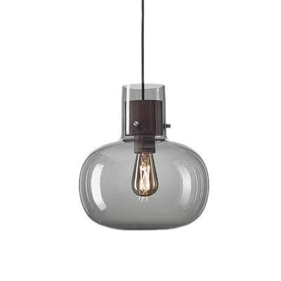 PLH BLLN Nordic Crystal Glass Pendant Light with E27 Light Bulb