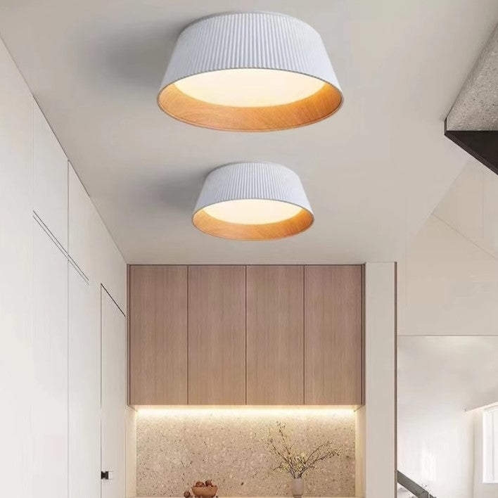 PLH NORDIC Modern Ribbed Ceiling Light with Remote Control