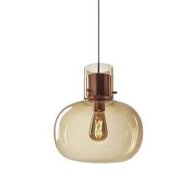 PLH BLLN Nordic Crystal Glass Pendant Light with E27 Light Bulb