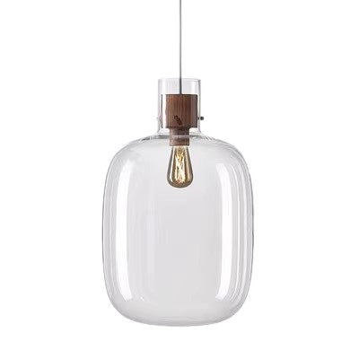 PLH BLLN Nordic Crystal Glass Pendant Light with E27 Light Bulb