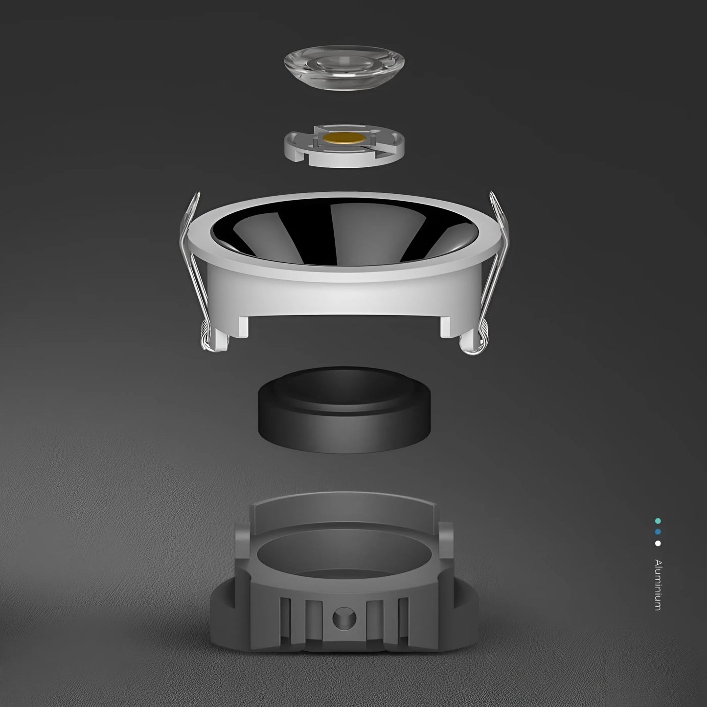 PLH Recessed Round COB Extra Thin Version Adjustable Angle Downlight 12W with OSRAM Luminaire