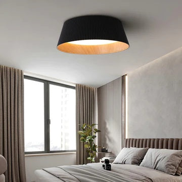 PLH NORDIC Modern Ribbed Ceiling Light with Remote Control