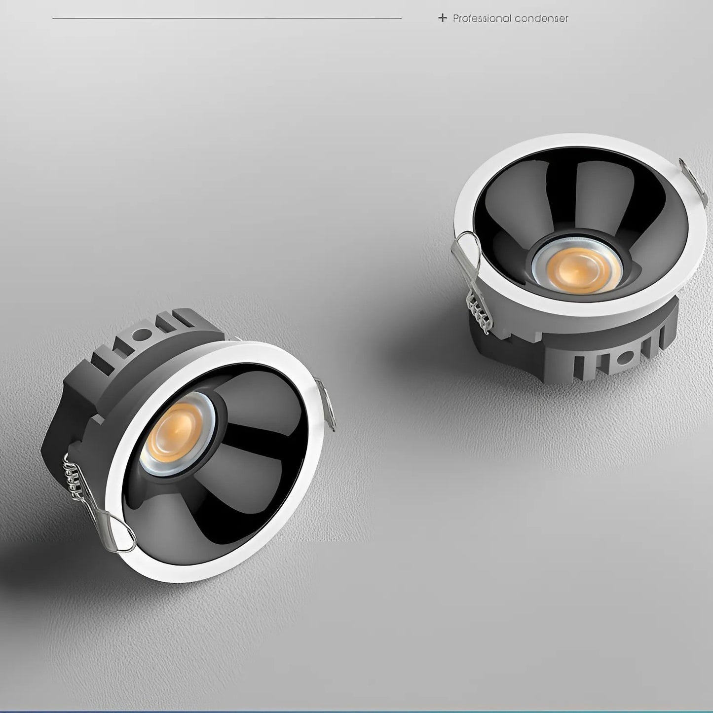 PLH Recessed Round COB Extra Thin Version Adjustable Angle Downlight 12W with OSRAM Luminaire