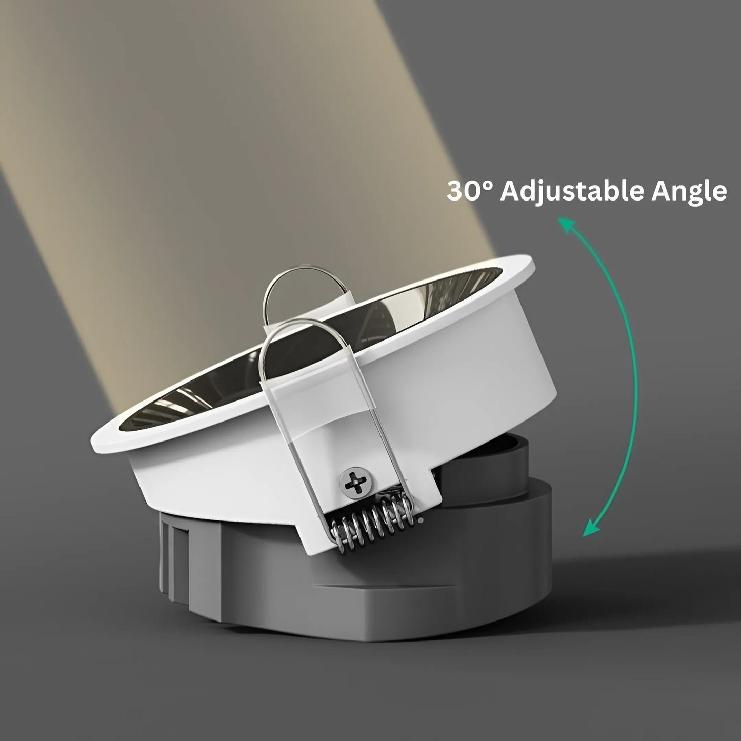 PLH Recessed Round COB Extra Thin Version Adjustable Angle Downlight 12W with OSRAM Luminaire