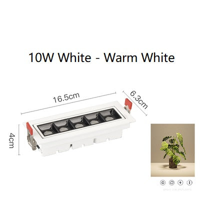 PLH Adjustable Recessed Linear Lego Downlight 10W/20W with 3000K/4000K/6000K Tone