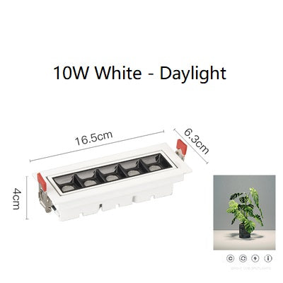 PLH Adjustable Recessed Linear Lego Downlight 10W/20W with 3000K/4000K/6000K Tone