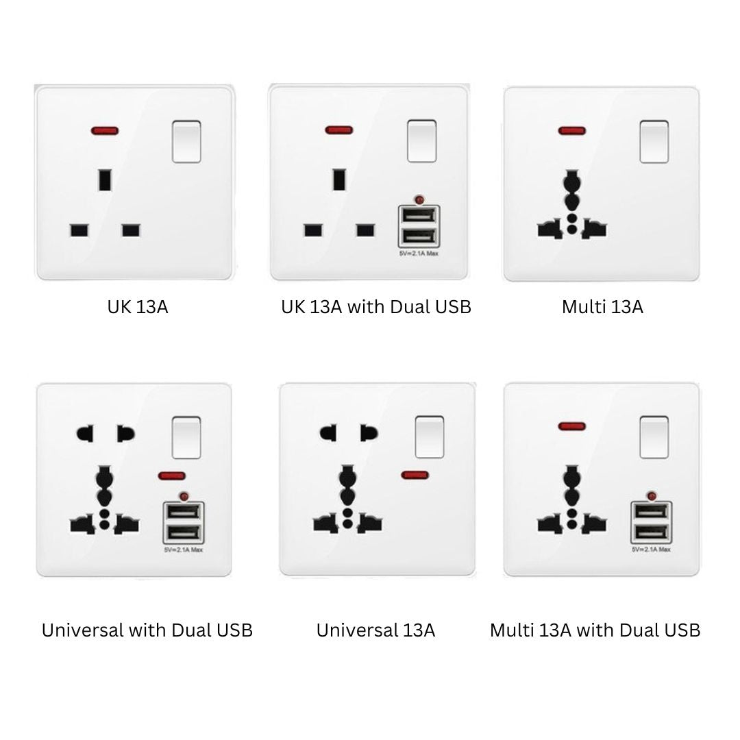 PLH Universal Multi-Purpose Power Socket White