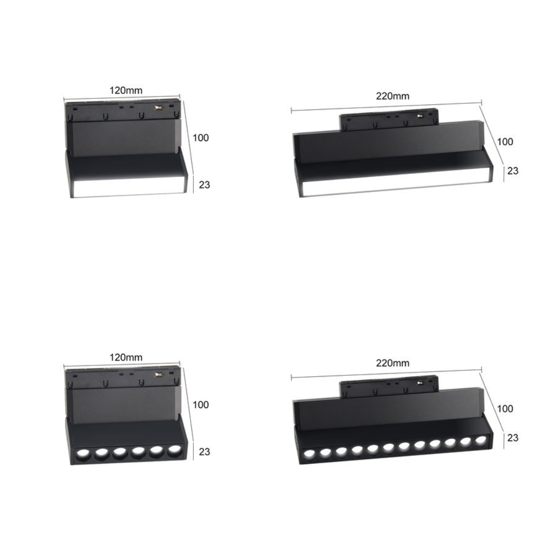 PLH Magnetic Track Light System with D48V Safety Voltage OSRAM Light Fittings and Recessed/Surface Track