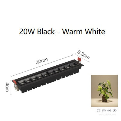 PLH Adjustable Recessed Linear Lego Downlight 10W/20W with 3000K/4000K/6000K Tone