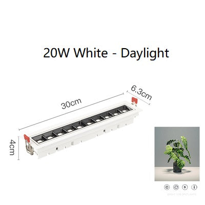 PLH Adjustable Recessed Linear Lego Downlight 10W/20W with 3000K/4000K/6000K Tone