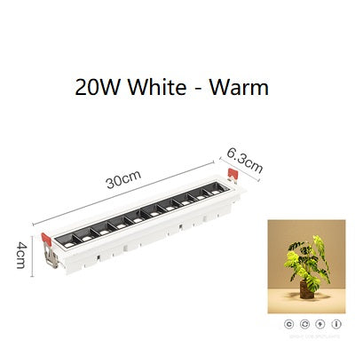 PLH Adjustable Recessed Linear Lego Downlight 10W/20W with 3000K/4000K/6000K Tone